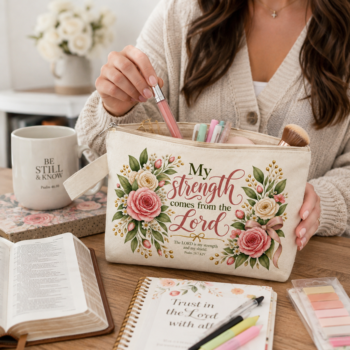 Christian Makeup Bags & Bible Verse Pouches