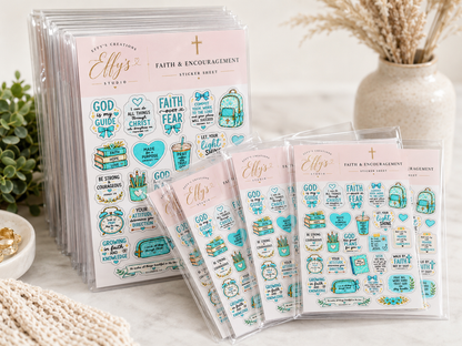 Bulk Christian Bible Journaling Sticker Sheets – Church, Bible Study & Women’s Ministry Gifts