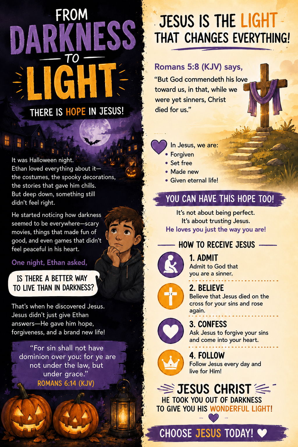From Darkness to Light Gospel Tracts – Halloween Church Outreach