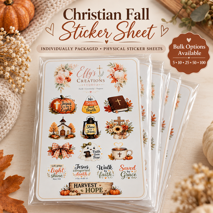 Christian Halloween Sticker Sheet – 14 Faith Stickers