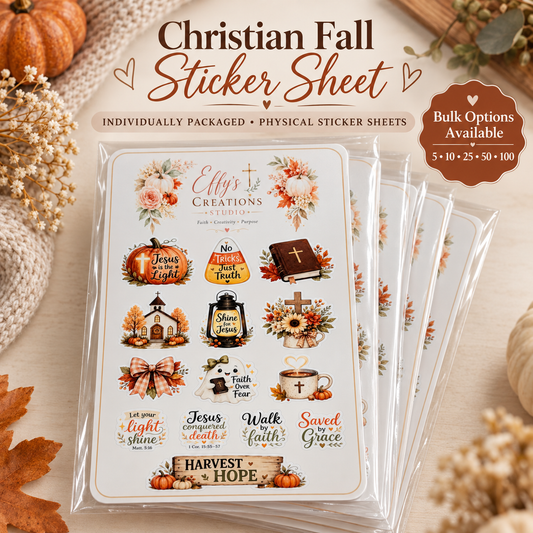 Bulk Christian Sticker Sheets for Church Trunk or Treat