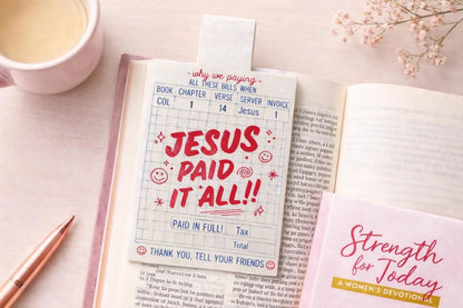 Christian magnetic bookmarks used to mark Bible study passages
