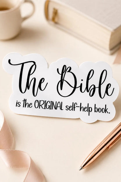Christian Bible journaling sticker for women with faith-based Bible message