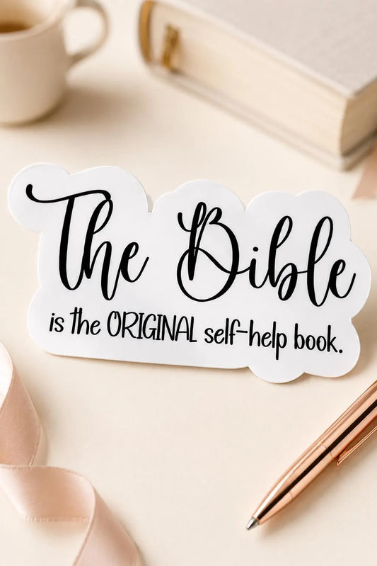 Christian Bible journaling sticker for women with faith-based Bible message