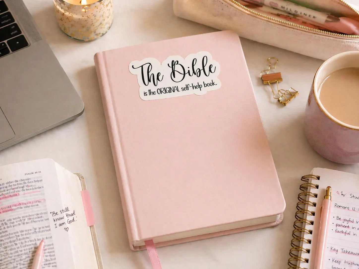 Christian sticker for women styled as a small faith-filled gift
