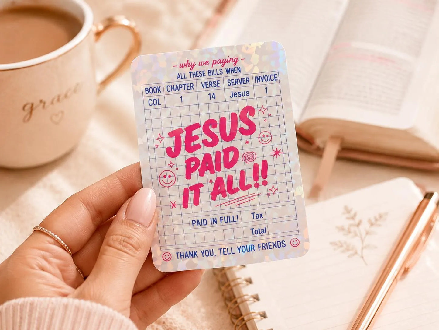 Jesus Paid It All Christian Sticker