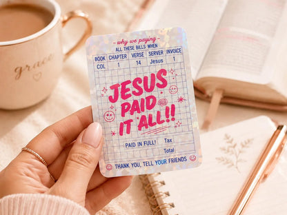 Jesus Paid It All Christian Sticker