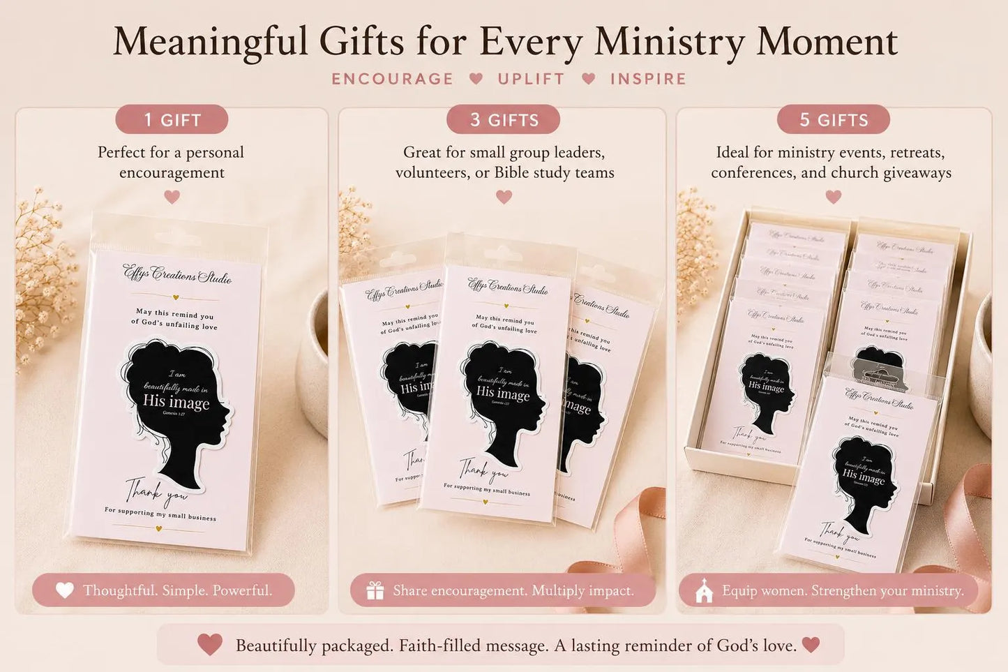 Made in His Image Christian sticker gift ideas for Bible studies and women’s ministries